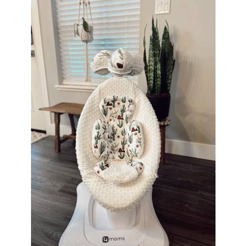 Mamaroo swing / rocker infant insert and interactive toy balls in cactus
