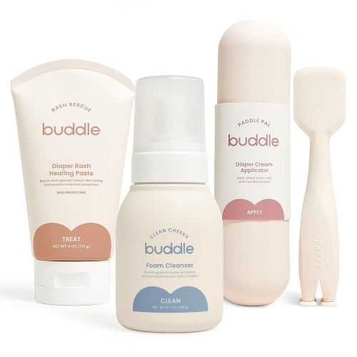 Clean Cheeks Foaming Cleanser + Rash Rescue Diaper Paste & Paddle Pal Applicator Bundle