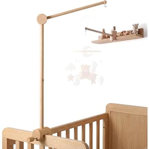 HI BABY MONMENT Crib Mobile Arm - Baby Mobile Hanger with 360° Vertical Adjustment, Stabilizing Attachment for Added Safety, Mobile Arm for Crib, Sturdy & Secure Design for Nursery Mobile