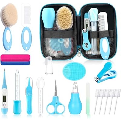 Baby Healthcare and Grooming Kit for Newborn Kids, 24PCS Upgraded Safety Baby Care Kit, Newborn Nursery Health Care Set, Baby Care Products