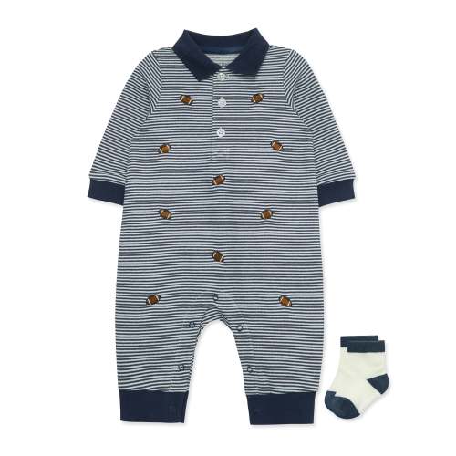 Little Me Football Coverall Socks