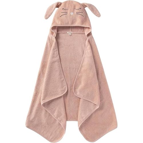 Burt's Bees Baby Toddler Hooded Animal Character Towels Organic Cotton, Unisex Bath Essentials, Soft Nursery Towel for Kids