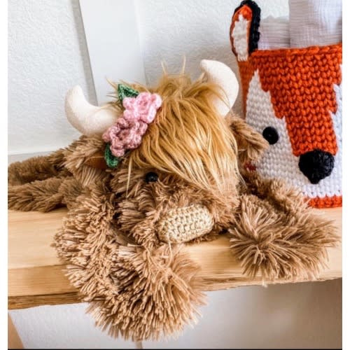 Highland Cow Lovey - Baby Southwest Nursery Bison Rug - Baby Shower Gift - Girl Gift - by JoJo's Bootique