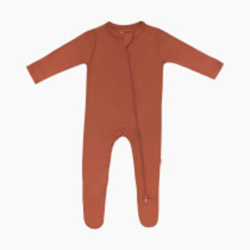Kyte Baby Zipper Footie - Rust, 3-6 Months
