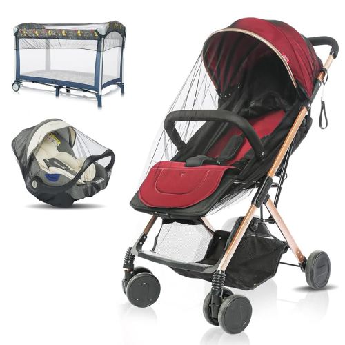 V-Fyee Mosquito Net, Baby Net for Stroller, Visible Breathable Mesh Strollers Cover Bug Netting for Bassinet, Pack N Play,Car Seat, Camping Travel Gear (Black)