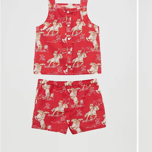 Little Girl's Western Print Shorts Set | Girls GIRLS | Wrangler®