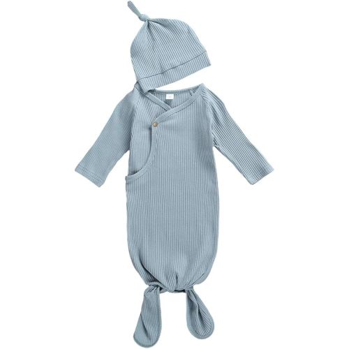 CIYCUIT Knotted Baby Gowns Newborn Coming Home from Hospital Outfit