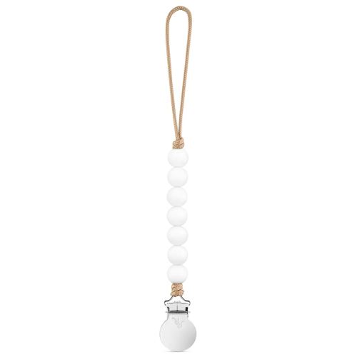 Ryan & Rose Pacifier Clip Georgia - Silicone Pacifier Clip Baby boy Baby Girl Binky paci Clip Baby Pacifier Holder binkie Clip Binky Clips Newborn Baby Care Baby Pacifier Clip (White)