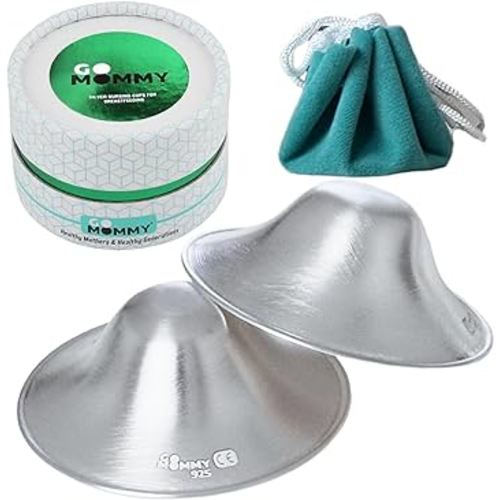 The Original Silver Nursing Cups, Nipple Shields for Nursing Newborn, Nipple Protector for Breastfeeding, Nipple Covers Breastfeeding, No Need Nipple Cream, Newborn Essentials Must Haves
