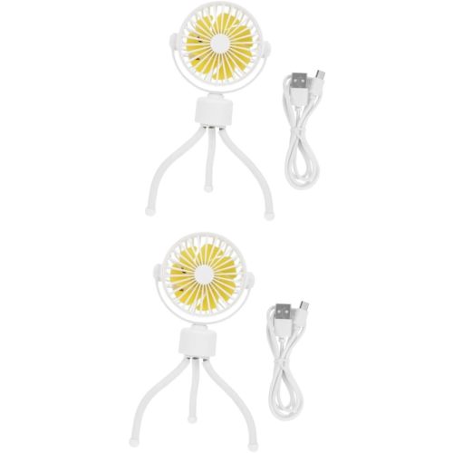 2pcs Octopus Stroller Fan Baby Abs Multipurpose White Stroller - 21.5x9x5cmx2pcs - Whitex2pcs