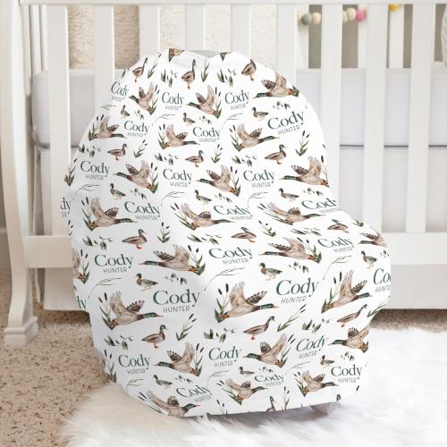 Mallard Duck Car Seat Canopy, Mallard Duck Car Seat Baby Cover, Infant Car Seat Cover, Mallard Duck Nursery, B33