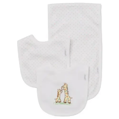 Giraffe Bib & Burp Set