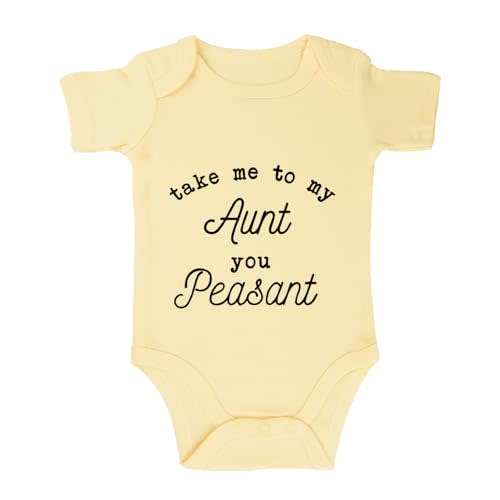 listery Take Me To My Aunt You Peasant Baby Funny auntie Baby Bodysuit Cute Aunt White Baby Clothes 0-12