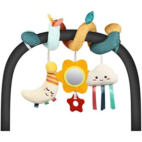 Car Seat Toys Infant Toys 0-3 Months Newborn Toys, Stroller Toys Baby Toys 0-3 Months, Baby Toys 0-6 Months for Crib Mobile Bassinet with Rattles Jingle Mirror Teether for 0 3 6 9 12 Boys Girls Babies