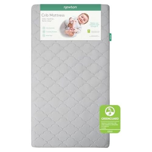 Newton Baby Essential Crib Mattress | Baby Mattress for Crib, Dual-Layer, Safe, 100% Breathable & Machine Washable Infant Crib Mattress, Removable Cover, Thick Cushion, White
