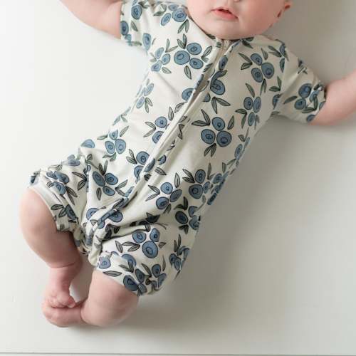 Blueberry Baby Zip Romper