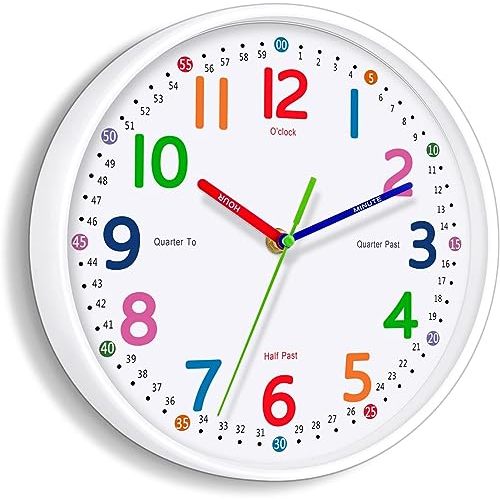 Lantoo Silent Kids Wall Clock
