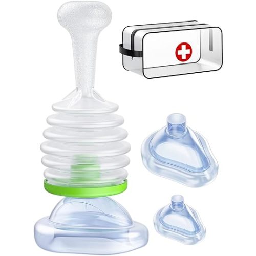 Anti Choking Device/Choking Rescue Device,Choking Device for Kids & Adults, Portable Suction Units Device,Home&Travel Kit,Choking Rescue Device for Kids & Adults with 3 Masks, Strong Suction Heimlich