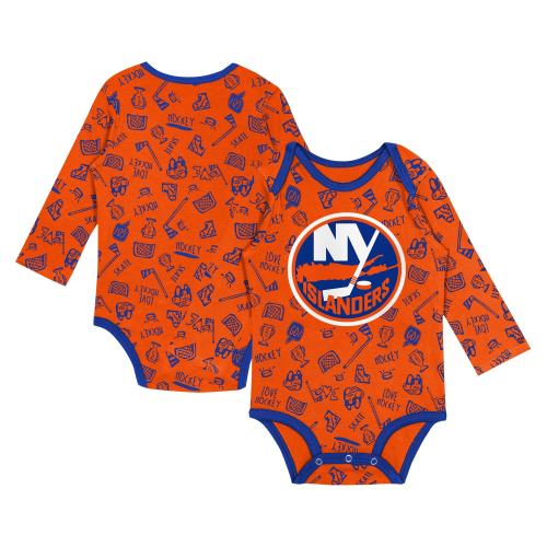 Infant New York Islanders Orange Dynamic Defender Long Sleeve Bodysuit