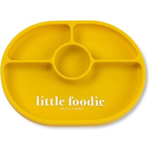 Bella Tunno Wonder Baby Plates – Silicone Suction Plates for Baby, Toddler, & Kids, Great for Baby Led Weaning, BPA Free, Kid and Baby Must Haves, 4 Sections (Little Foodie)