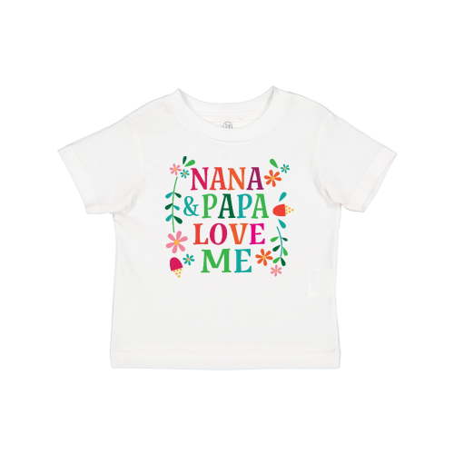 Inktastic Nana and Papa Love Me Girls Baby T-Shirt