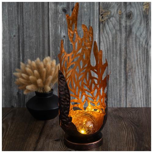 Flame LED Metal Decor