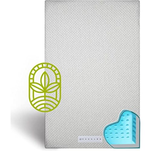 Premium Dual-Sided Crib & Toddler Mattress, Charcoal Infused Cooling Gel Memory Foam CertiPUR-US Hypoallergenic 2-Stage Baby Mattress, Waterproof & Washable, Firm Support for Infant, Soft for Toddler