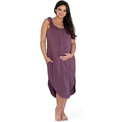 Kindred Bravely Ruffle Strap Labor and Delivery Gown | 3 In 1 Labor, Delivery, Nursing Gown for Hospital