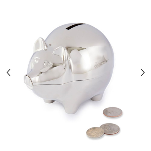 Silver Piggy Bank