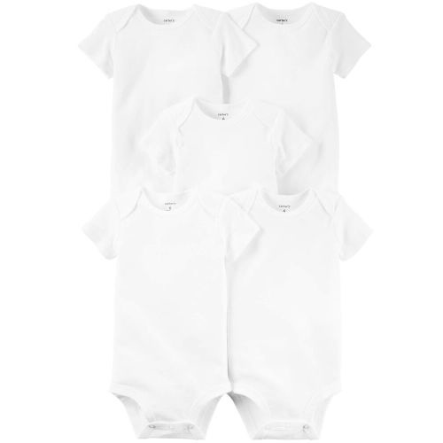 White Baby 5-Pack Short-Sleeve Bodysuits | Carter’s Oshkosh Canada