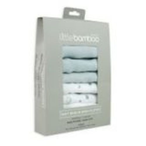 Little Bamboo Muslin Wash Cloth Whisper 6 Pack | Face Washers | Baby Bunting AU