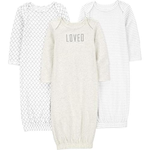 Simple Joys by Carter's Baby 3-Pack Neutral Cotton Sleeper Gown