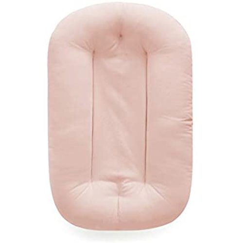 Snuggle Me Organic Bare | Baby Lounger & Infant Floor Seat | Newborn Essentials | Organic Cotton, Fiberfill | Sugar Plum