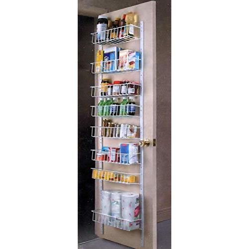 Jumbl 18" Wide Adjustable Door/Wall Mount Hanging Spice Storage Rack