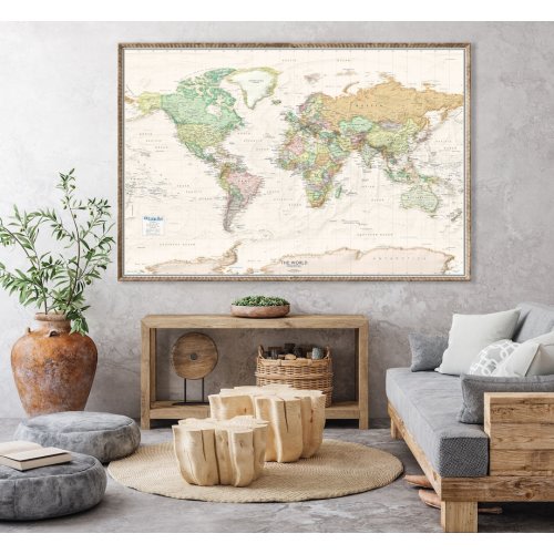 World Wall Map Poster Print (36x24, on Luster Photo Paper)
