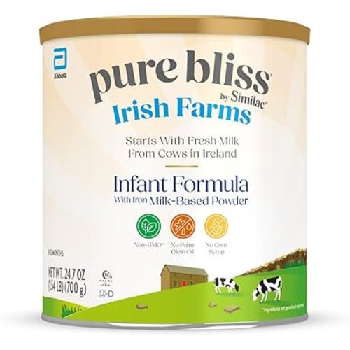 Pure Bliss Irish Farms Easy to Digest Baby Formula Non-GMO Infant Formula 0-12 months 24.7-oz Powder Can