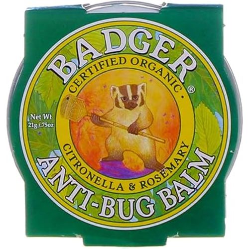 Badger Anti Bug Balm Organic Certified Natural Mosquito Repellent 0.75oz(3-Pack)