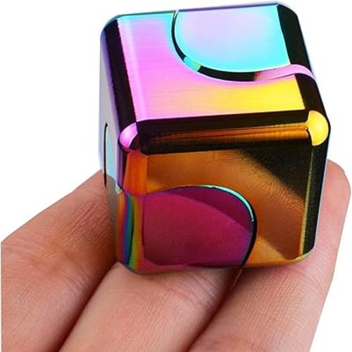 Dr.Kbder Fidget Toys Fidget Spinner Cube Adults, Metal EDC Figetsss Cool Desk Gadgets Office Toys Small Anxiety Figette Sensory Toy, ADHD Tools Fingears Figet Stress Relief Gift For Kid Girl Teens Men