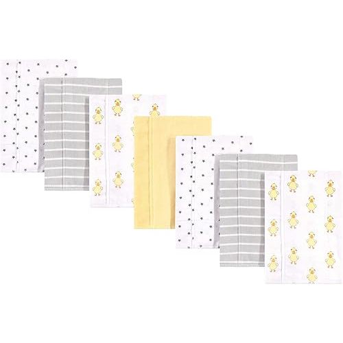 Hudson Baby Unisex Baby Cotton Flannel Burp Cloths, Duck, One Size