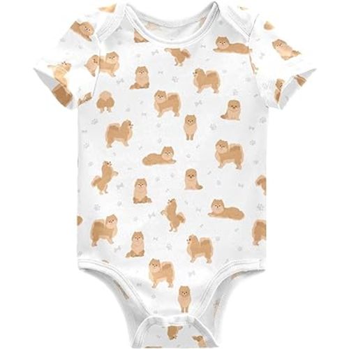 Ollabaky Unisex Baby Bodysuits Short-Sleeve Cotton Baby Clothes for Girls Boys 0-24 Months