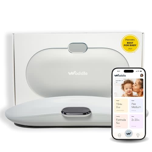 Woddle Baby Changing Pad, Baby Scale, 6 in 1 Waterproof Pad, Easy-to-Clean Changing pad, Wipeable Changing Pad with Safety Belt, Non-Slip Pad for Dresser, Easy to Clean
