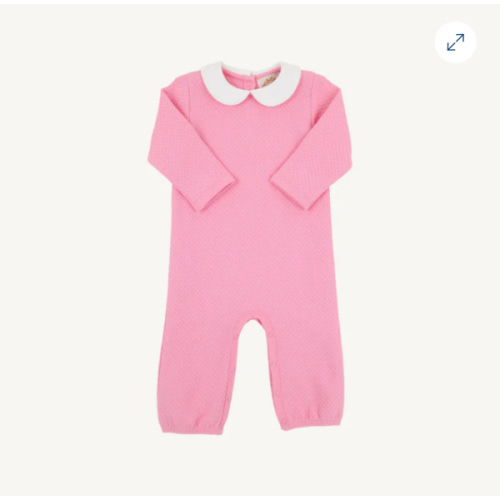 Poppy Dell Playsuit - Hamptons Hot Pink with Worth Avenue White