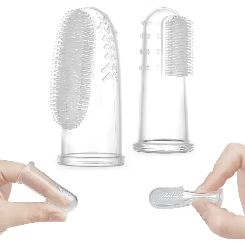 haakaa Silicone Baby Finger Toothbrush Set - 2PK