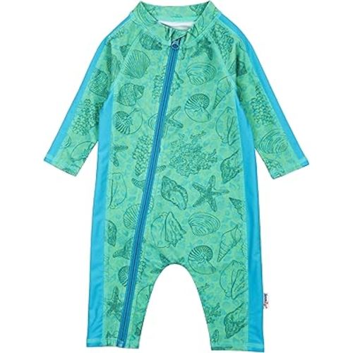 SwimZip Boys' Long-Sleeve UPF 50+ Swimsuit for Baby, Toddler, & Little Girls