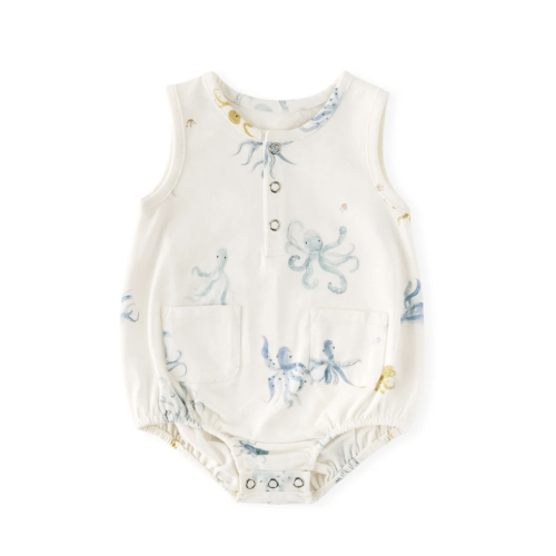 Sleeveless One-Piece in "Octopus Oasis"
