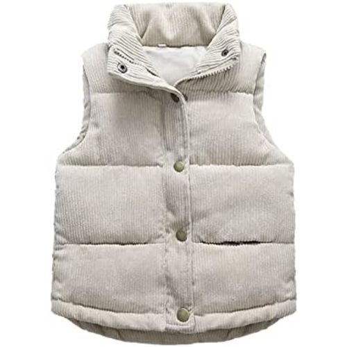 Toddler Boys Girls Vest Fleece Fuzzy Sleeveless Coat Outerwear Pockets Boy Coat with Thumb Holes