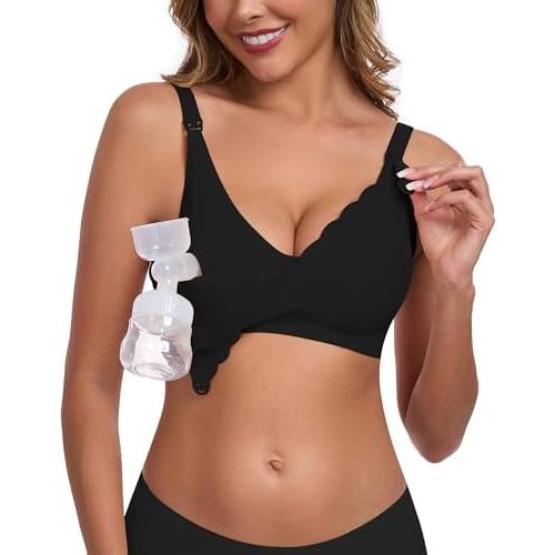 Vinfact Hands Free Pumping Bra Adjustable Breast-Pumps Nursing Bras Comfort Maternity Breast Pump Bra