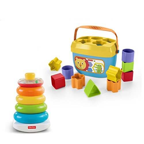 Fisher-Price Rock-a-Stack and Baby's First Blocks Bundle [Amazon Exclusive]