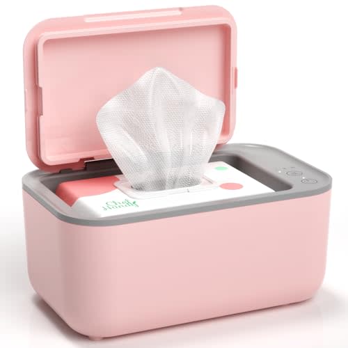 Baby Wipe Warmer, Wipe Warmer and Baby Wet Wipes Dispenser, Diaper Wipe Warmers with 3 Heat Modes and Large Capacity for Babies Pets, New Moms (Pink)