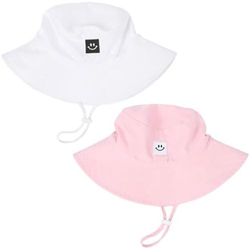 Baby Toddler Sun Hat,Kids Summer UPF 50+ Foldable Beach Bucket Hat for Boys Girls Children